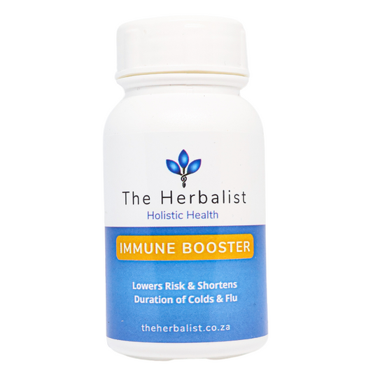 The Herbalist Immune Booster supplement – natural echinacea and ginseng formula to reduce cold and flu duration and support immune system health in South Africa.