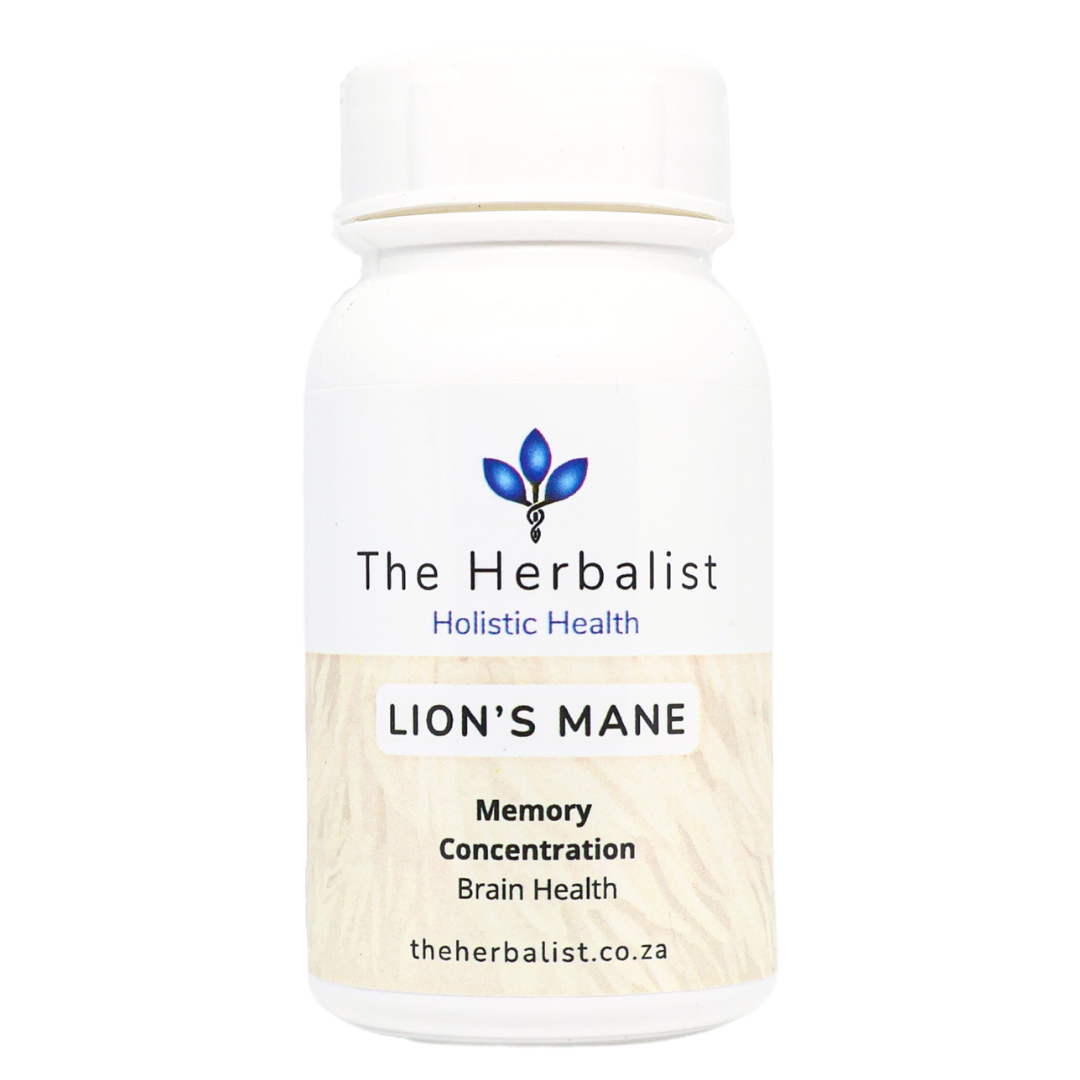 The Herbalist Lion’s Mane Capsules – natural nootropic for memory, focus, and brain health support in South Africa