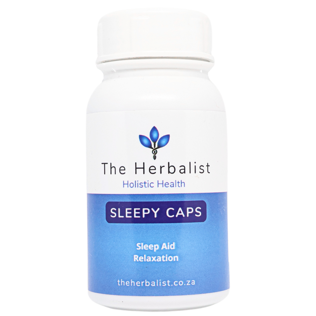 The Herbalist Sleepy Caps – natural sleep aid and relaxation supplement for stress relief and deeper sleep in South Africa