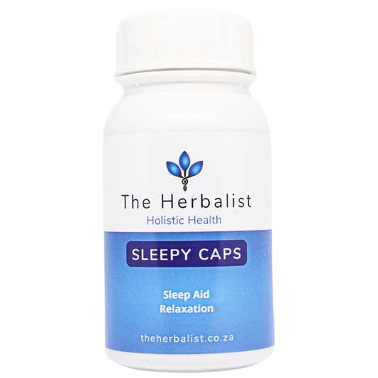 The Herbalist Sleepy Caps – natural sleep aid and relaxation supplement for stress relief and deeper sleep in South Africa